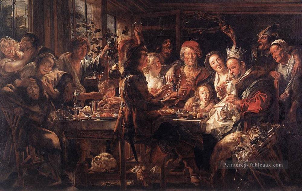 Le Roi des Haricots2 Baroque Flamand Jacob Jordaens Peintures à l'huile